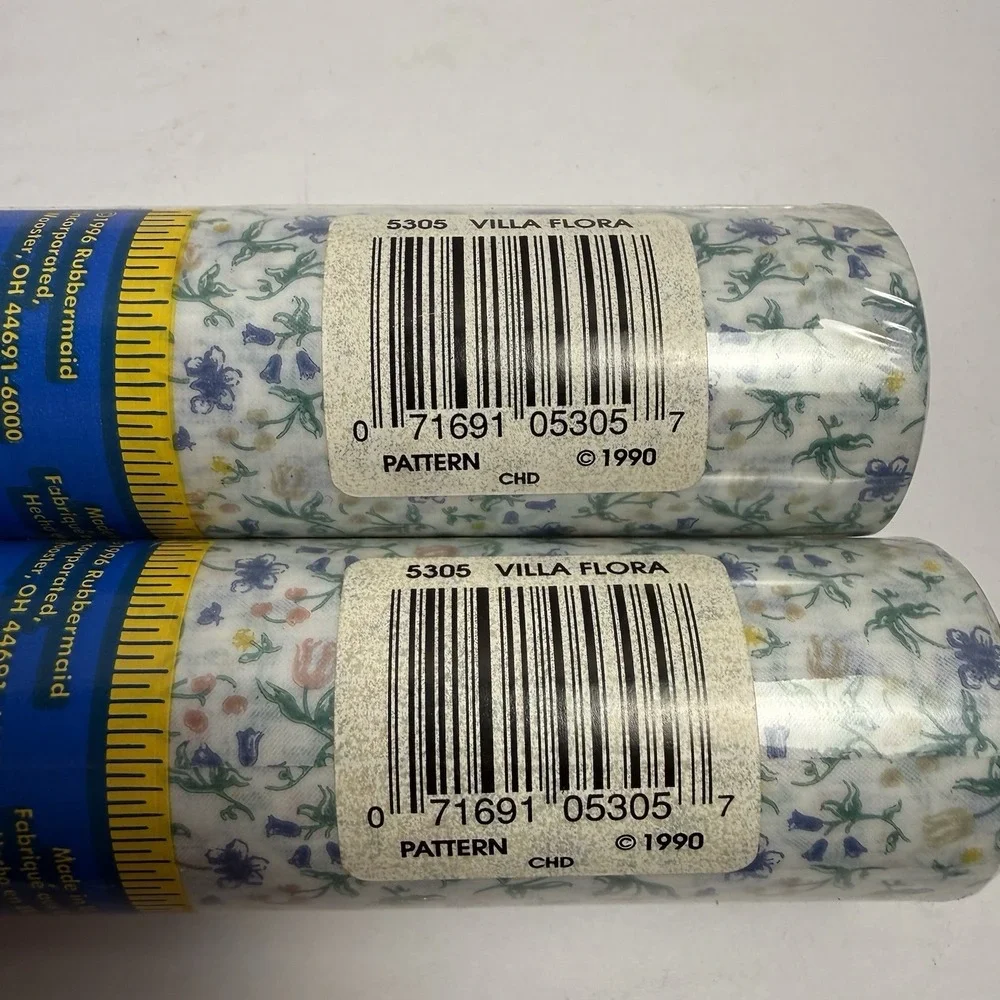 Vintage 90's Rubbermaid Shelf Liner Villa Flora 20 SQ FT JUMBO Roll NEW‎ 2 Rolls